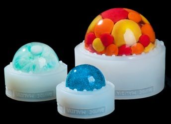 Sphères pour pièces artistiques Linea Malizia - bulles au contact isomalt silicone